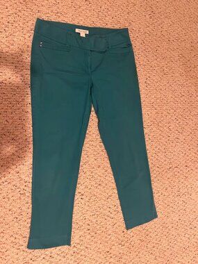 White House Black Market Teal Ankel Pants Size8